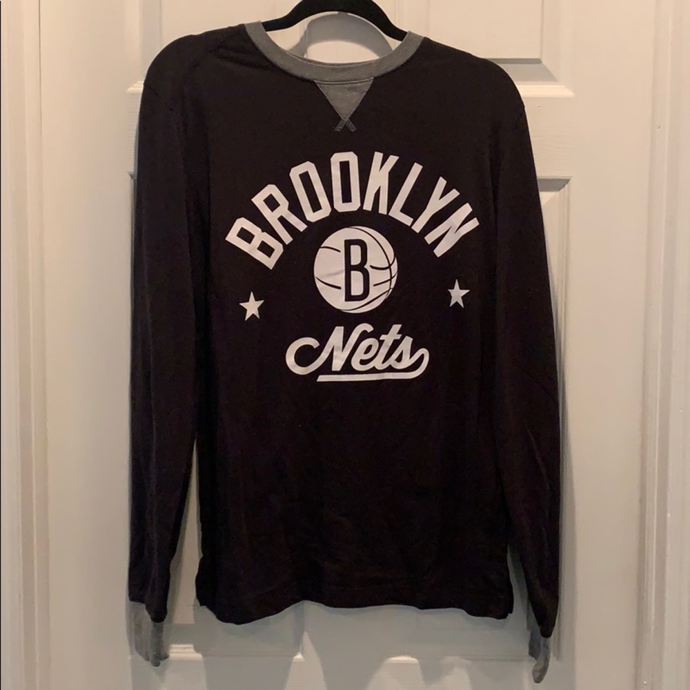 Brooklyn Nets Long Sleeve Shirt Size M